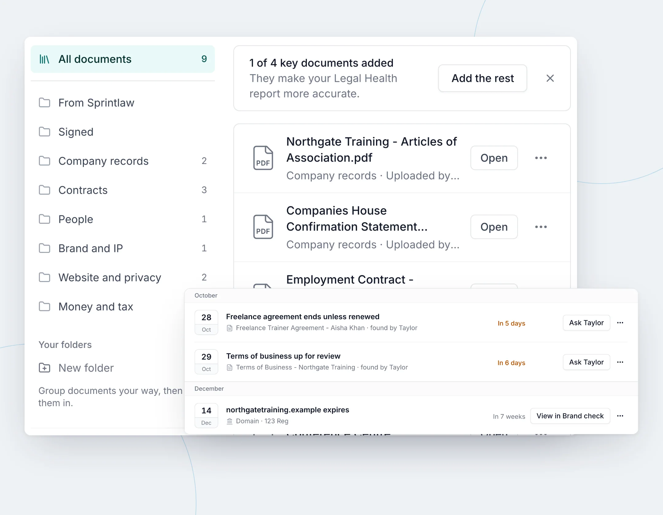 Manage your contracts