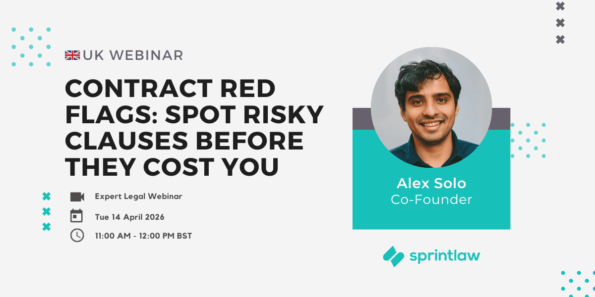Webinar thumbnail for Contract Red Flags: Spot Risky Clauses Before They Cost You.