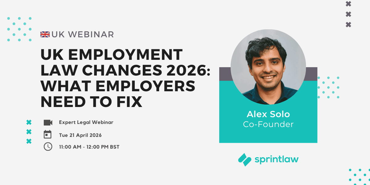 Webinar thumbnail for UK Employment Law Changes 2026: What Employers Need to Fix.