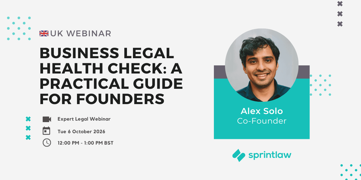 Webinar thumbnail for Business Legal Health Check: A Practical Guide for Founders.
